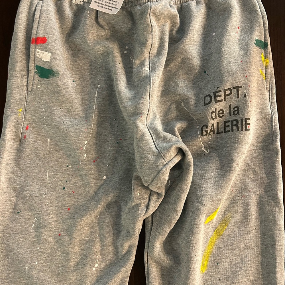Gallery Dept Gray Sweatpants with Paint Splatter